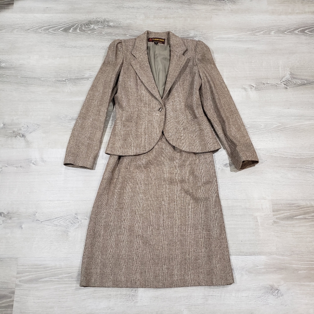 Vintage Peabody House Wool Blend Suit Tweed 2 Piece Set - Picture 7 of 9